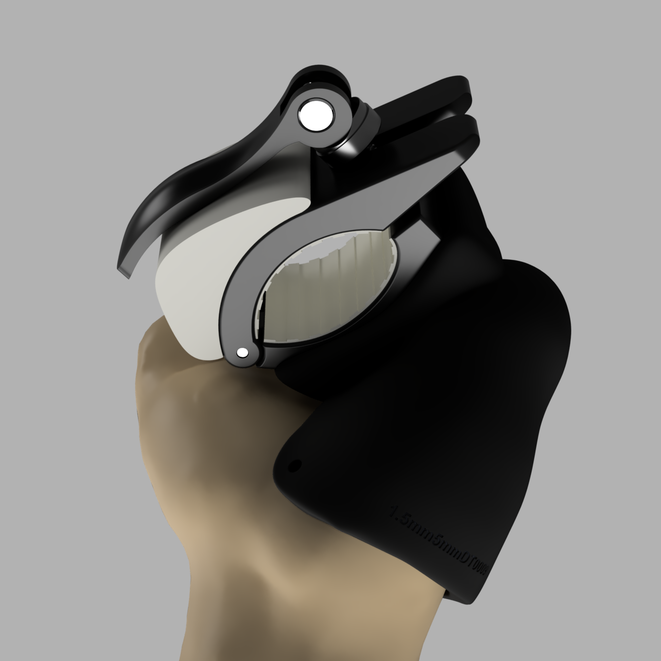 TrueSwing one-handed racquet holder for stroke recovery