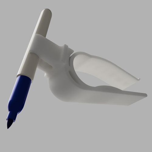 Adaptive pen holder for limited hand function